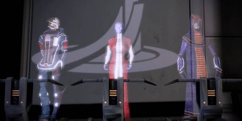 Mass Effect 2 Screenshot Of Citadel Council On Call
