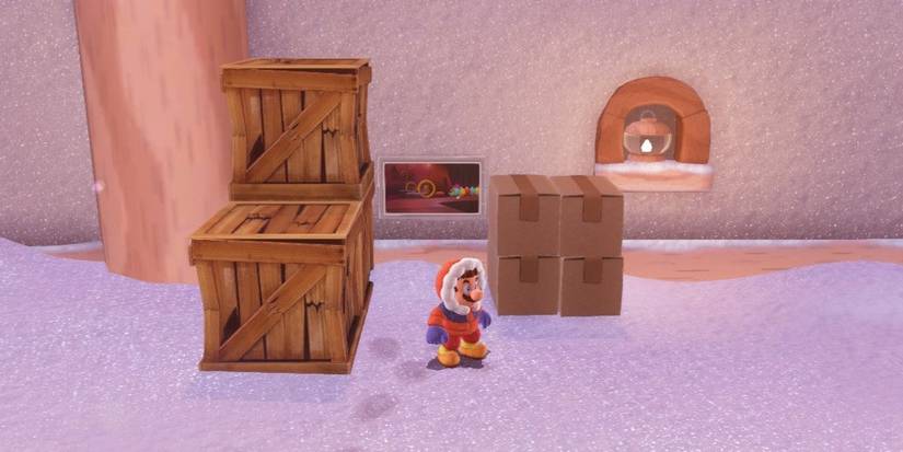 Mario Finding The Snow Kingdom Hint Art