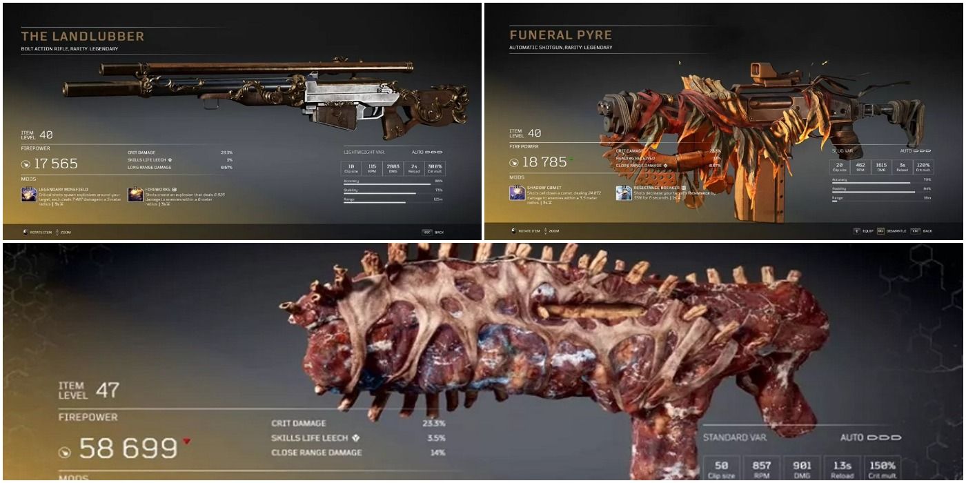 Outriders 10 Best Legendary Weapons Thegamer