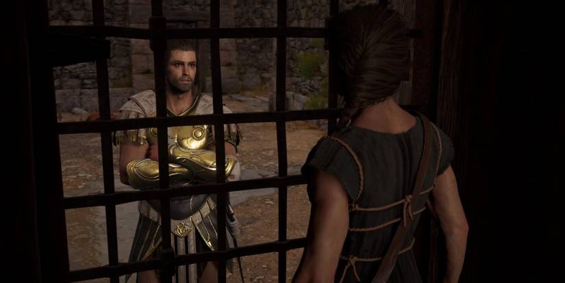 Deimos Talking To Kassandra In Jail.