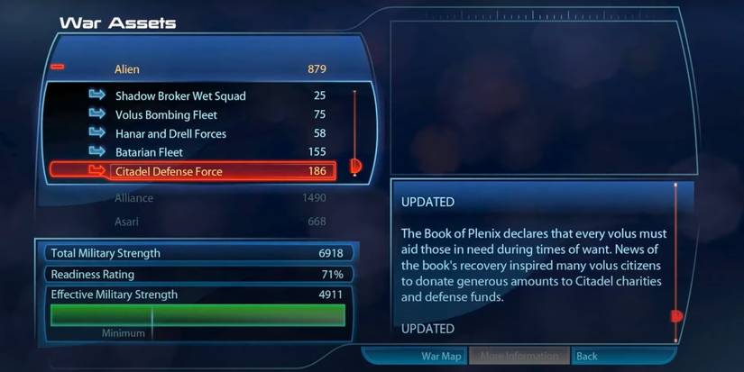 Mass Effect 3 Screenshot Of Citadel Defense Force War Assests