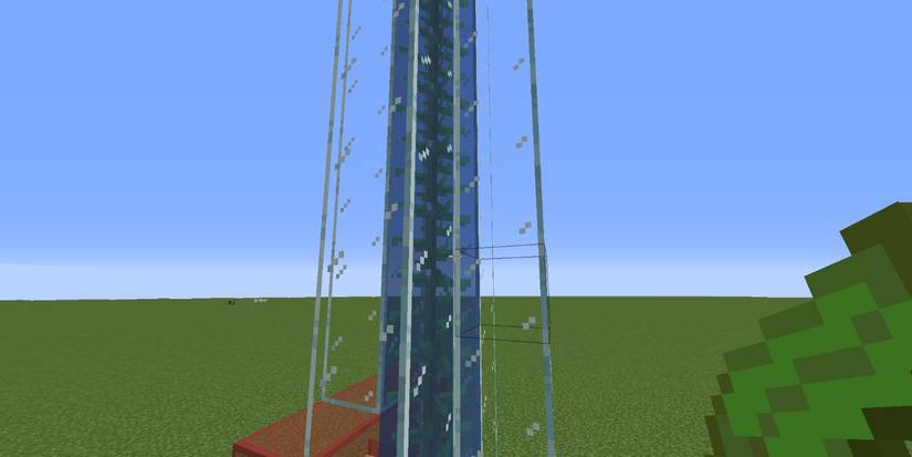 Minecraft Placing Kelp Inside Water Elevator