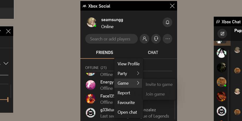 Windows Xbox Overlay Invite Friends