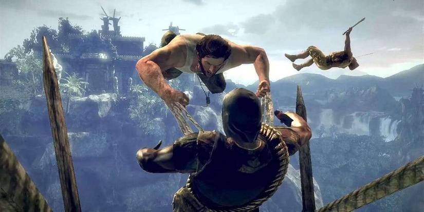 X-men origins wolverine logan jumping at enemy with claws