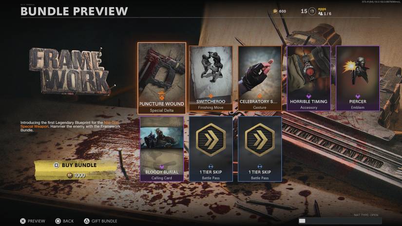 Fram Work bundle from season 4 of Warzone Store