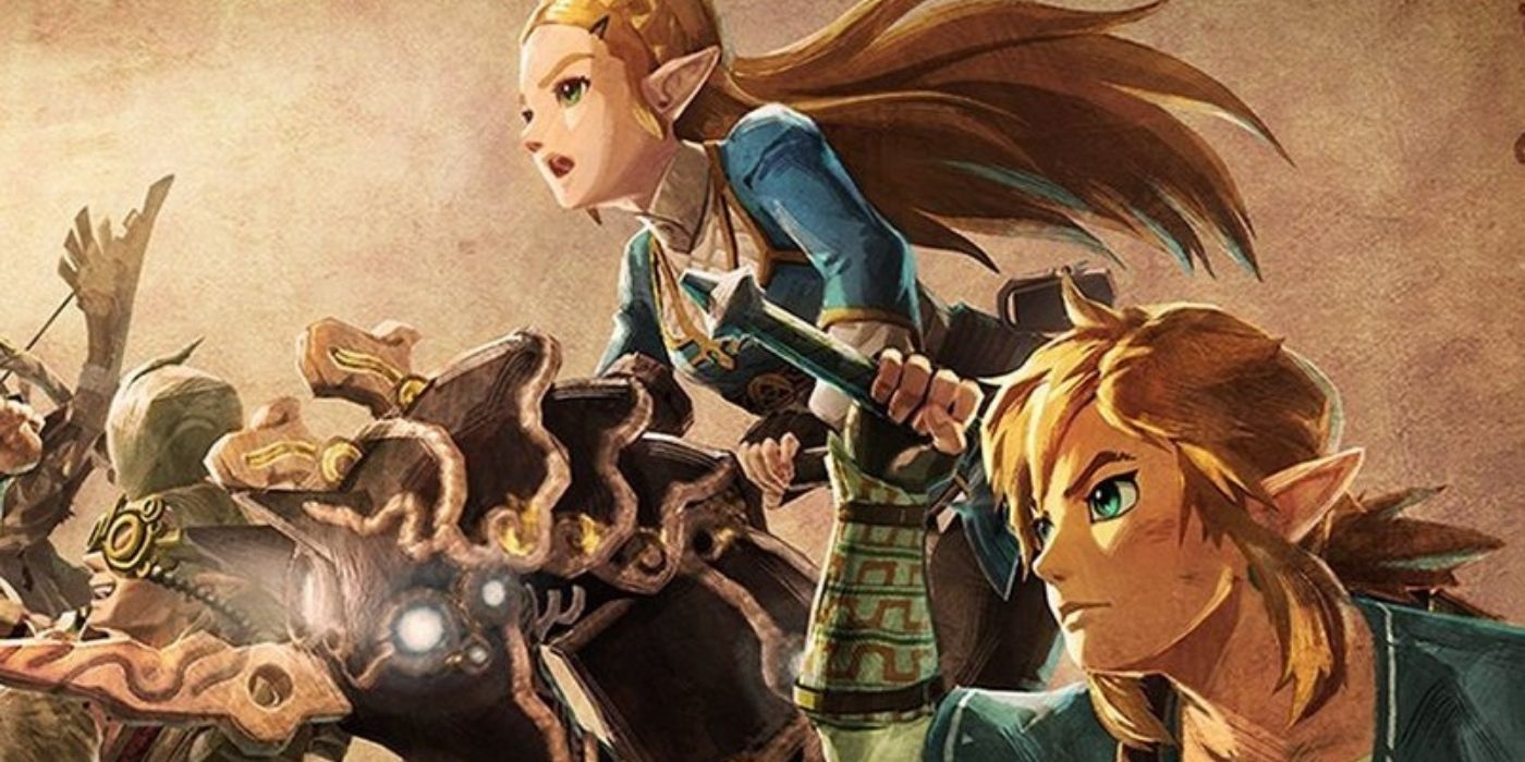 Hyrule Warriors Age of Calamity DLC - Promo image of Zelda riding the Master Cycle