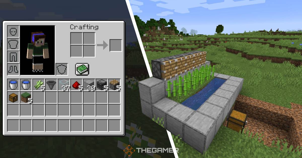 Minecraft Automatic Sugar Cane Farm On Make A Gif