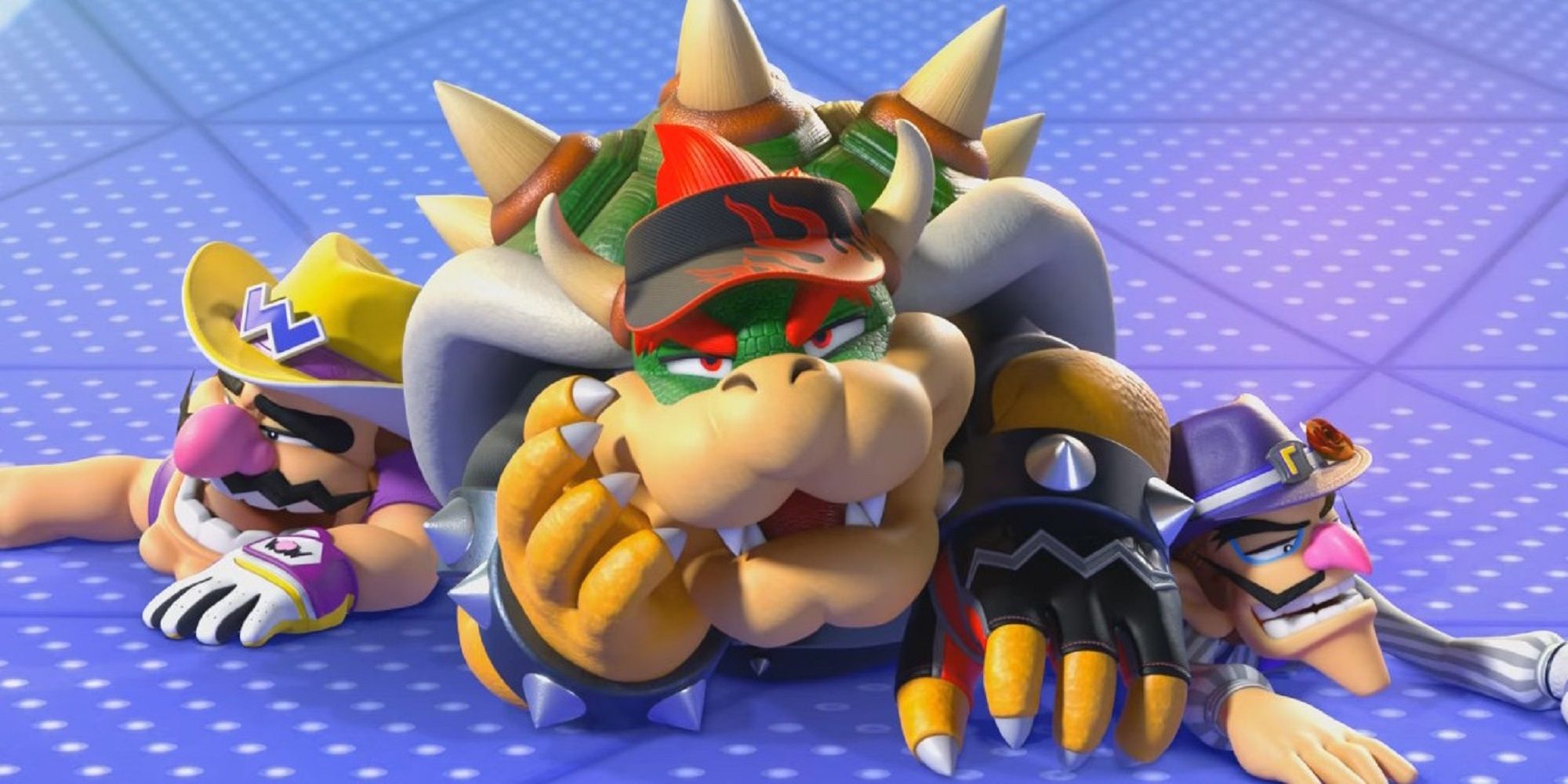 mario golf super rush wario, bowser, and waluigi