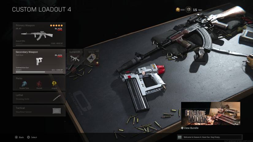 Nail Gun lodout combo with long-range Ak-47