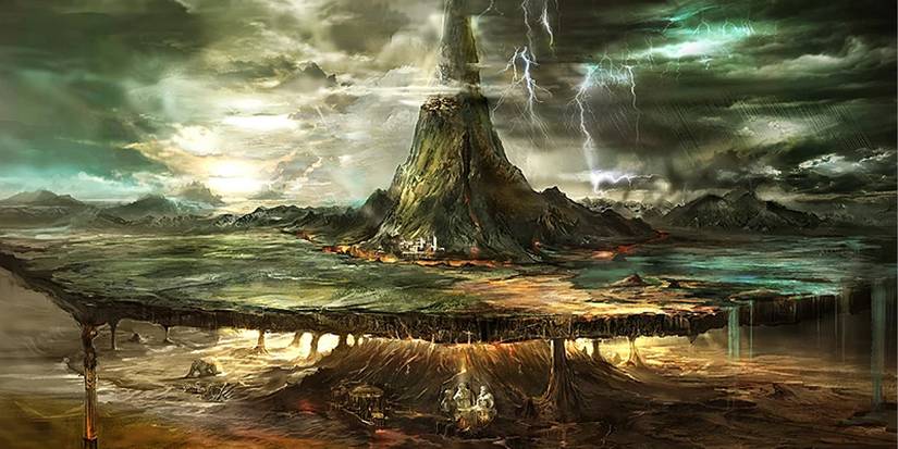 God of War Greece concept shot tower island