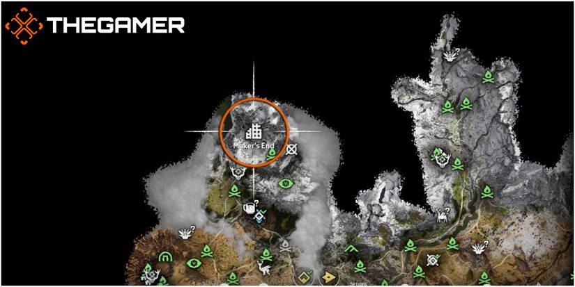 Horizon Zero Dawn Power Cell Three Location Map View