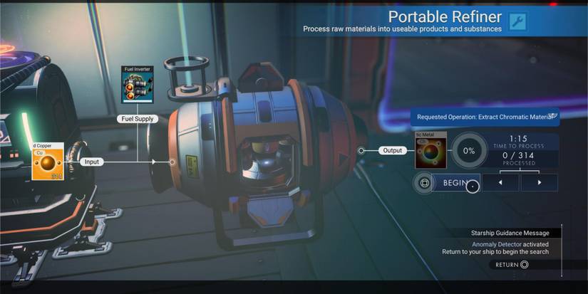 How To Build And Use The Portable Refiner In No Man's Sky