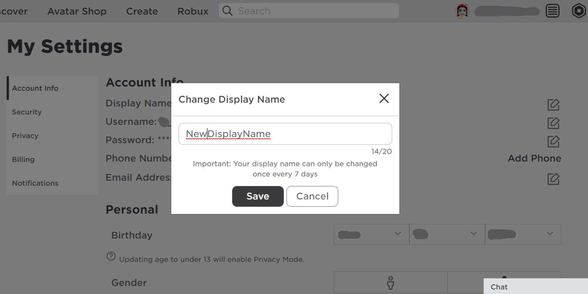 Roblox How To Change Your Display Name Roblox Change Display Name 3 