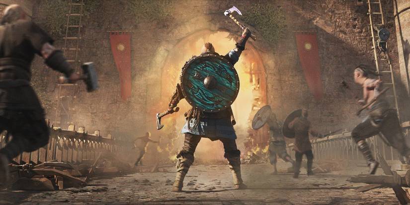 Assassin's Creed Valhalla The Siege Of Paris Eivor standing at gates