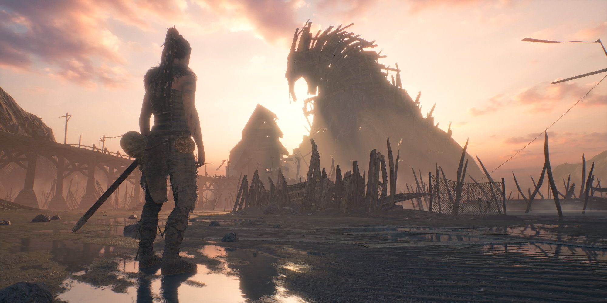 A screenshot showing Hellblade: Senua's Sacrifice running on the Xbox Series X