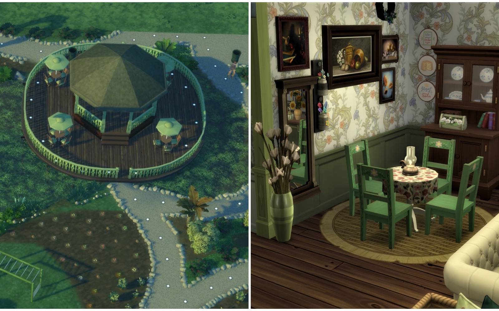 The Sims 3: Room Build Ideas and Examples, image size:1600x1000