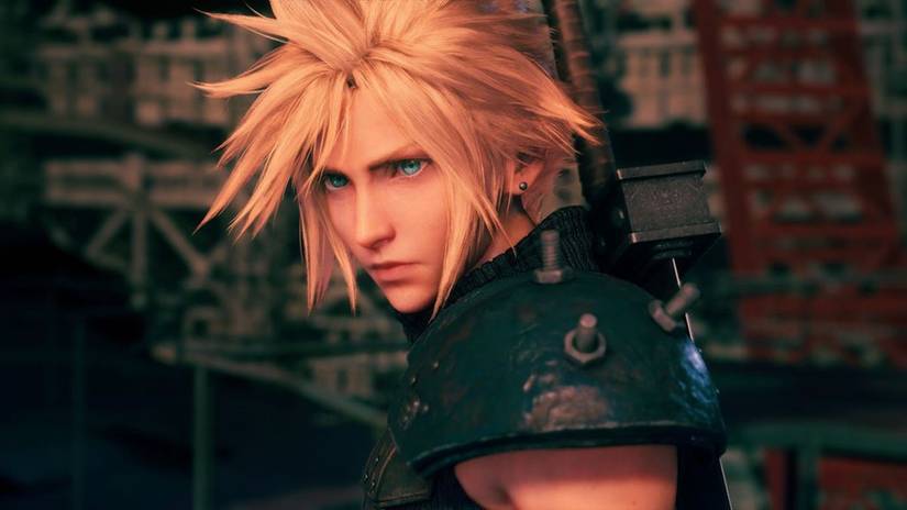 Cloud Strife in Final Fantasy 7 Remake.