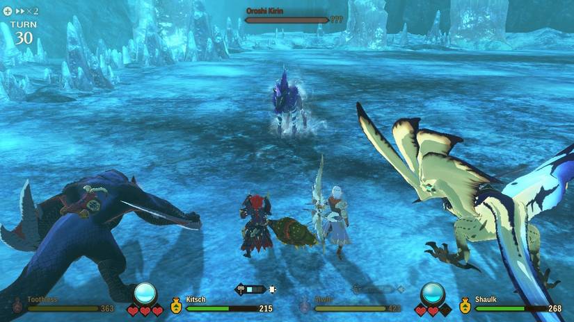 Monster Hunter Stories 2 Wings of Ruin Oroshi Kirin battle