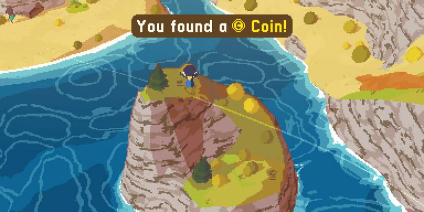 Collecting a coin in A Short Hike