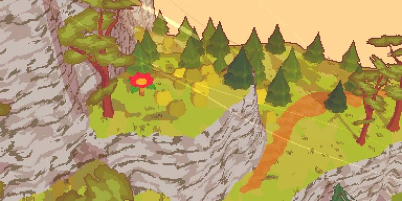 A blossomed flower in A Short Hike