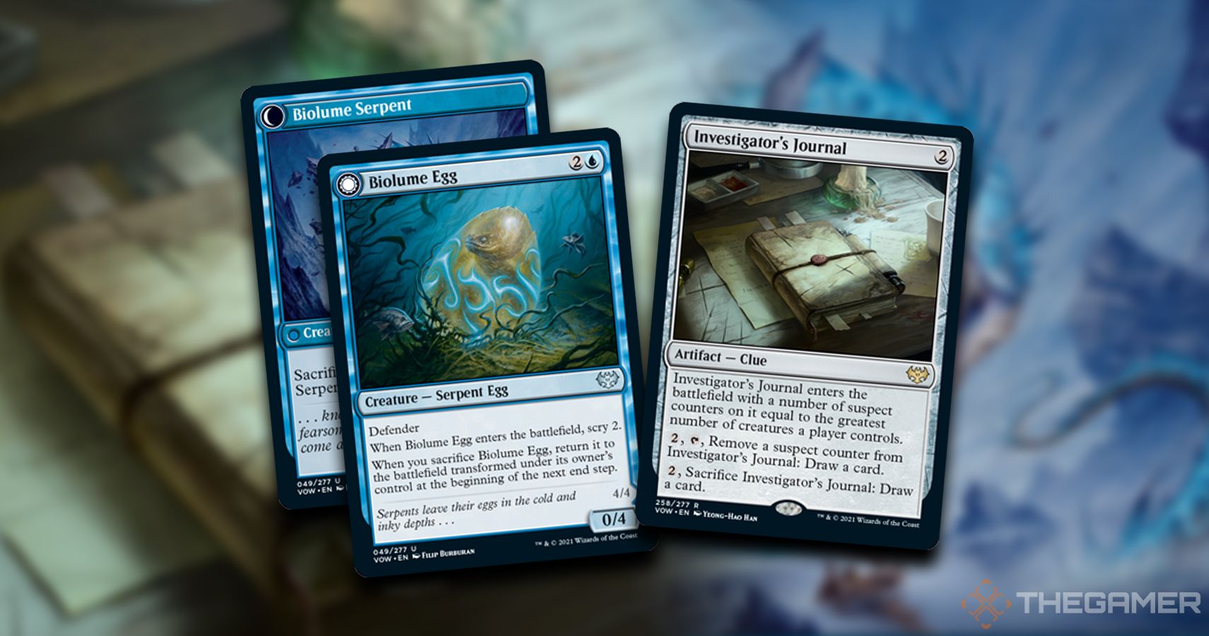 MTG Innistrad: Crimson Vow Exclusive Spoilers - Biolume Egg, Biolume  Serpent, and Investigator's Journal
