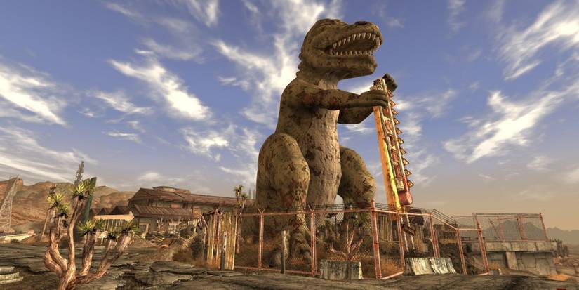 Fallout New Vegas Novac - Dinky the T-Rex Sign