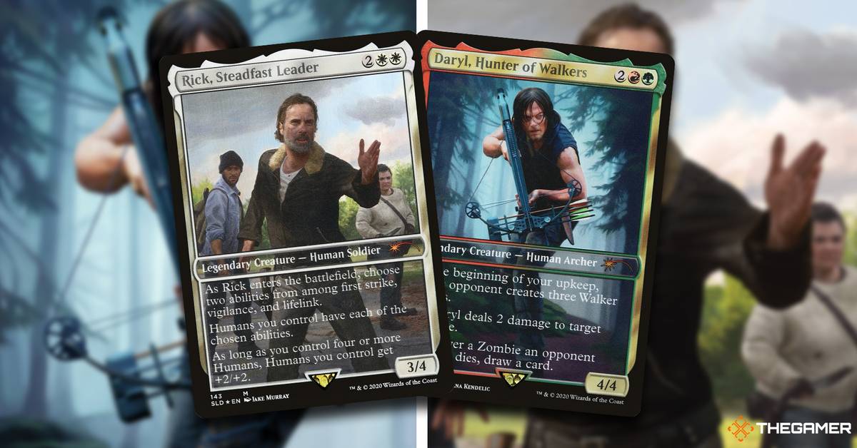 twd mtg cards The Walking Dead Token Creature Zombie Im sorry this happened to you The card Rick from SL:TWD