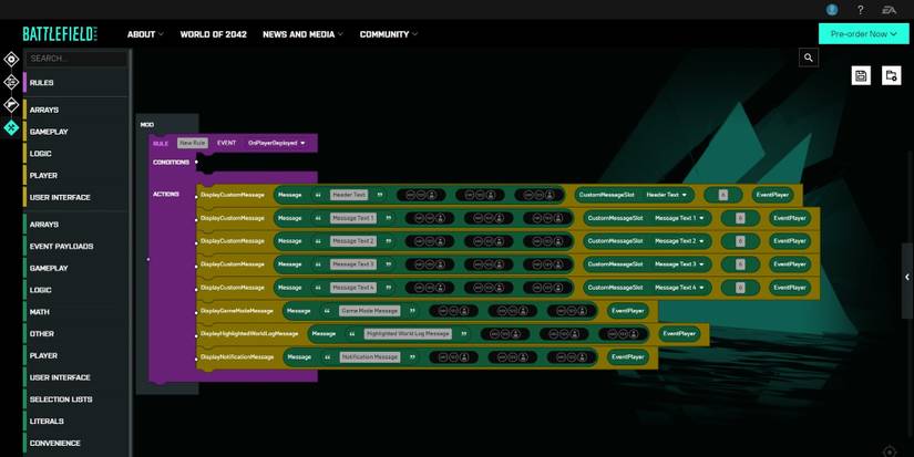 Battlefield Portal Logic Editor