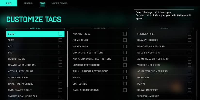 Battlefield Portal Tags