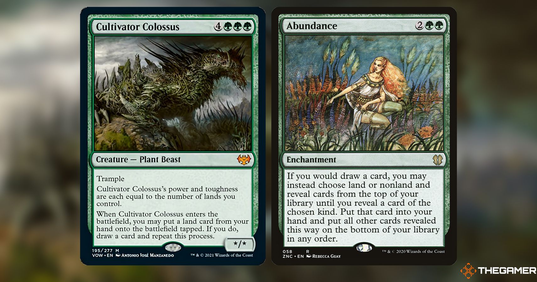 MTG Cultivator Colossus And Abundance Combo