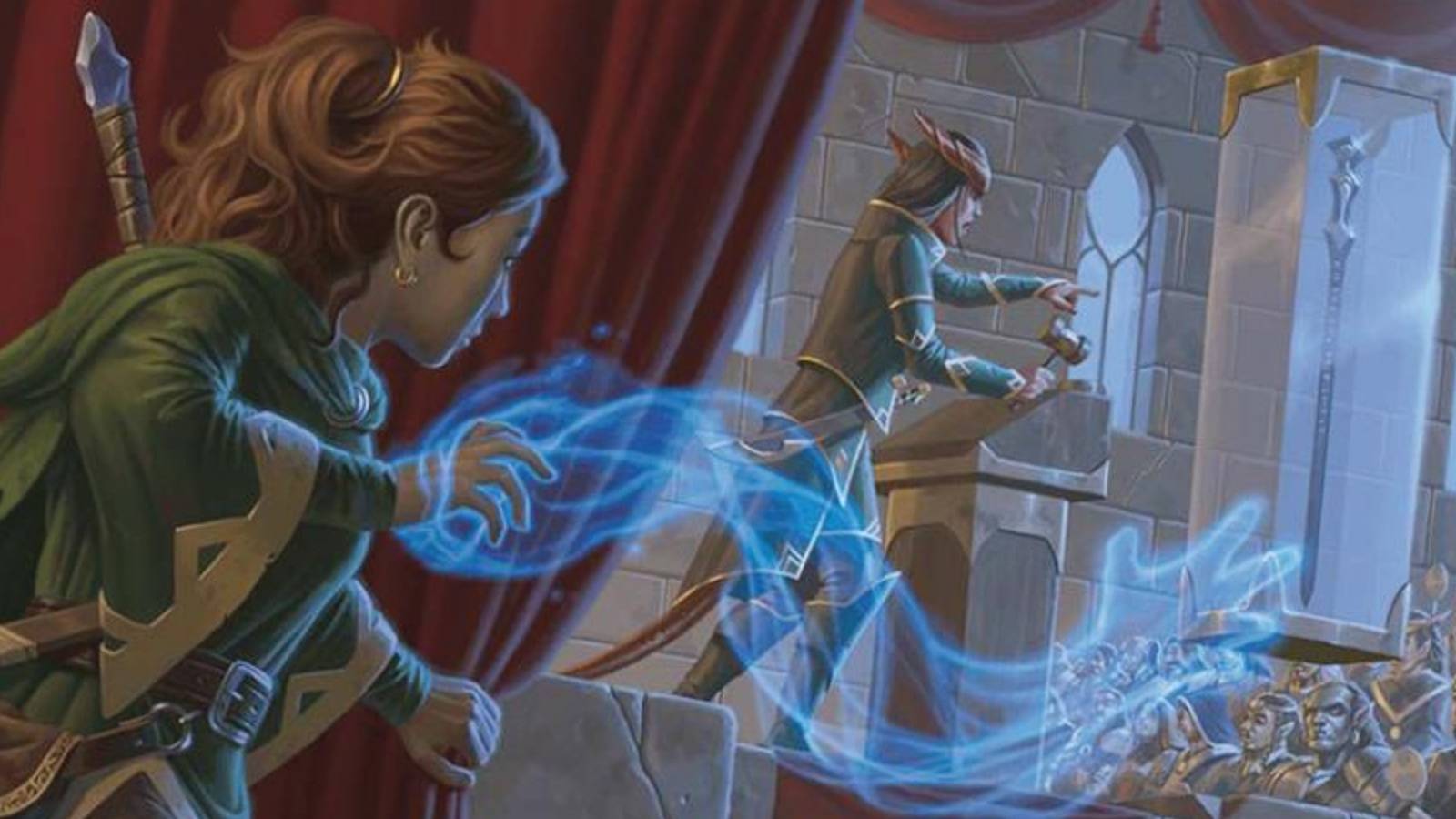 Sorcerer subtly casting a spell without noticeable components