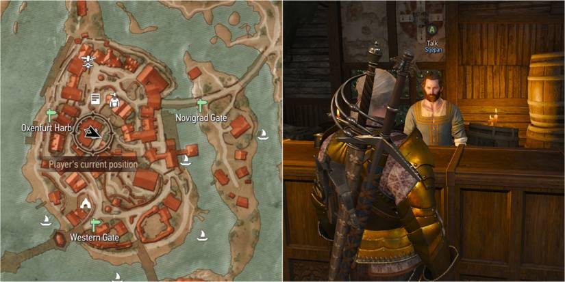Witcher 3 Split Image Oxenfurt Inn and Innkeeper Location