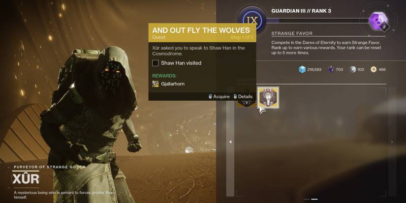 Destiny 2 Gjallarhorn Quest From Xur