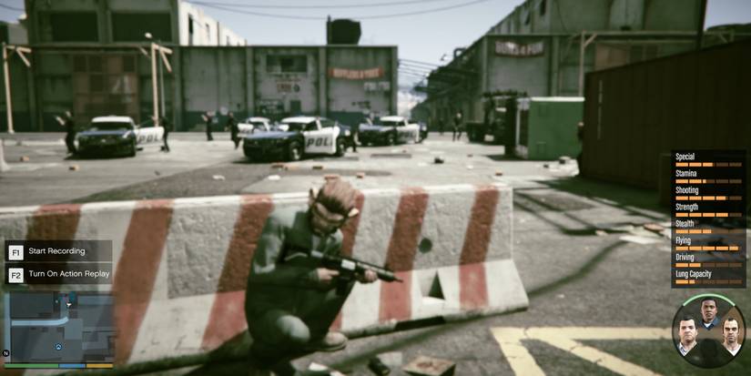 Grand Theft Auto 5 Screenshot Of the Switching Characters Feature