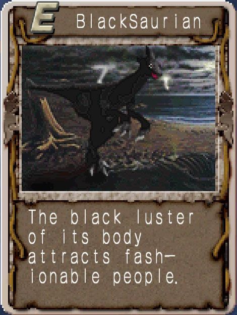 Monster Rancher 2 black dinosaurs