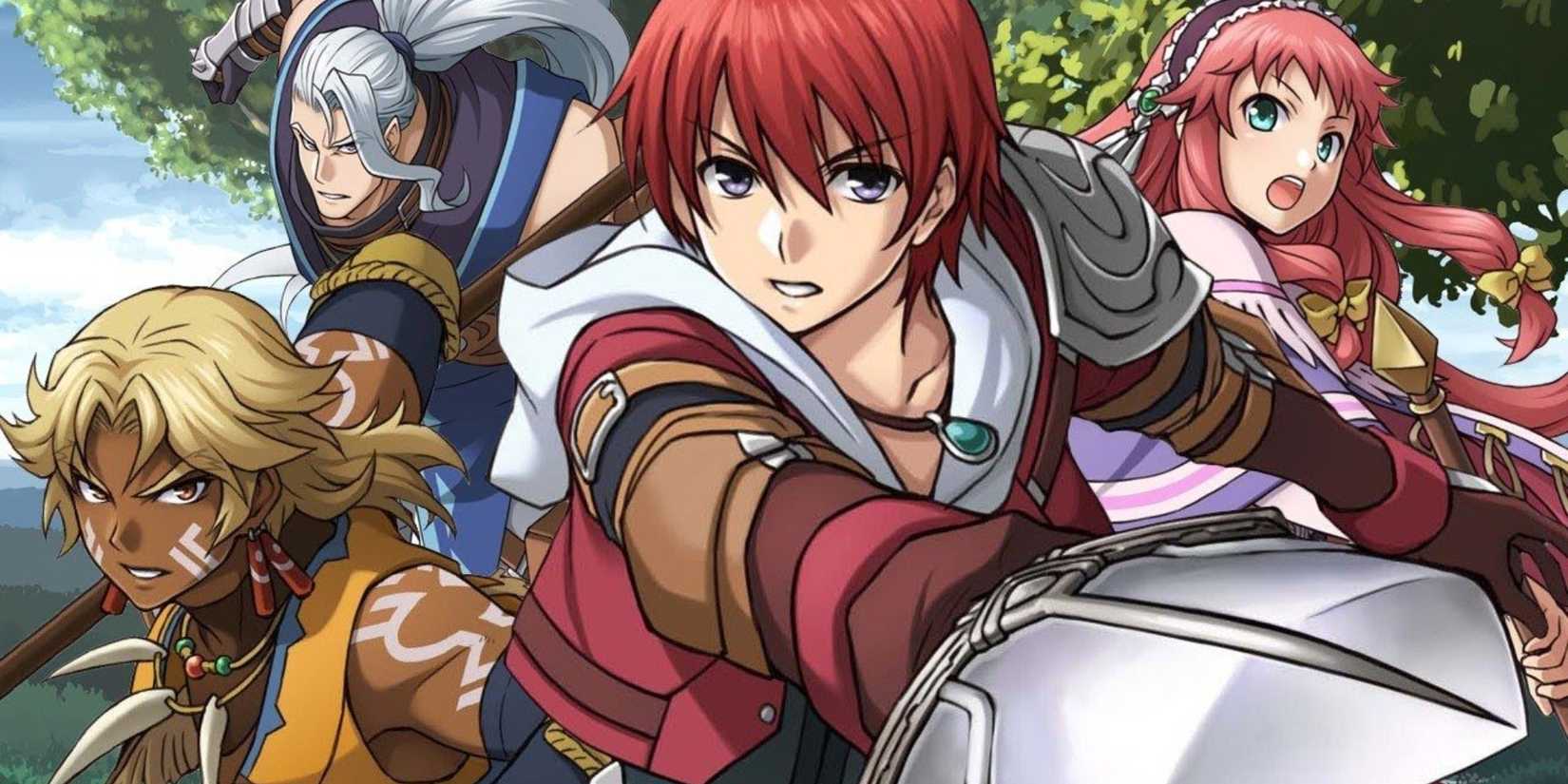 Key art of the cast from Ys: Memories of Celceta.
