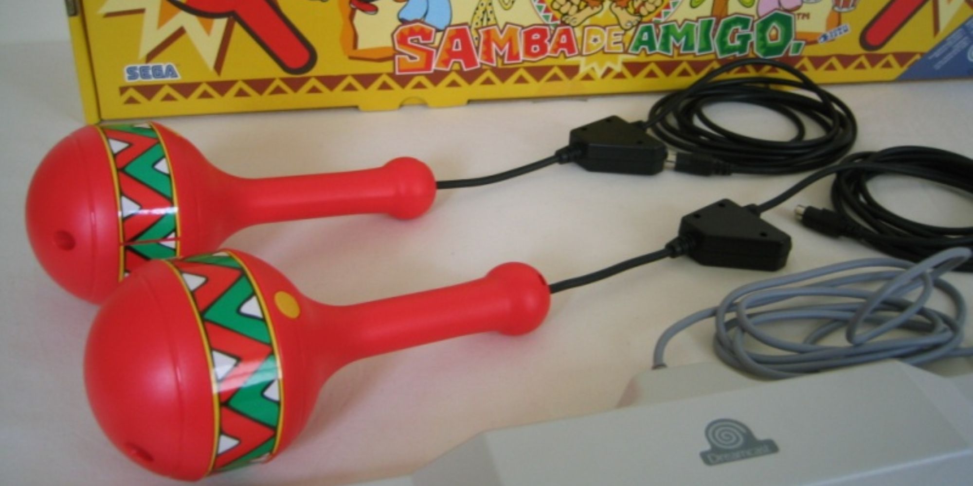 Samba De Amibo Dreamcast Maracas with cables and box