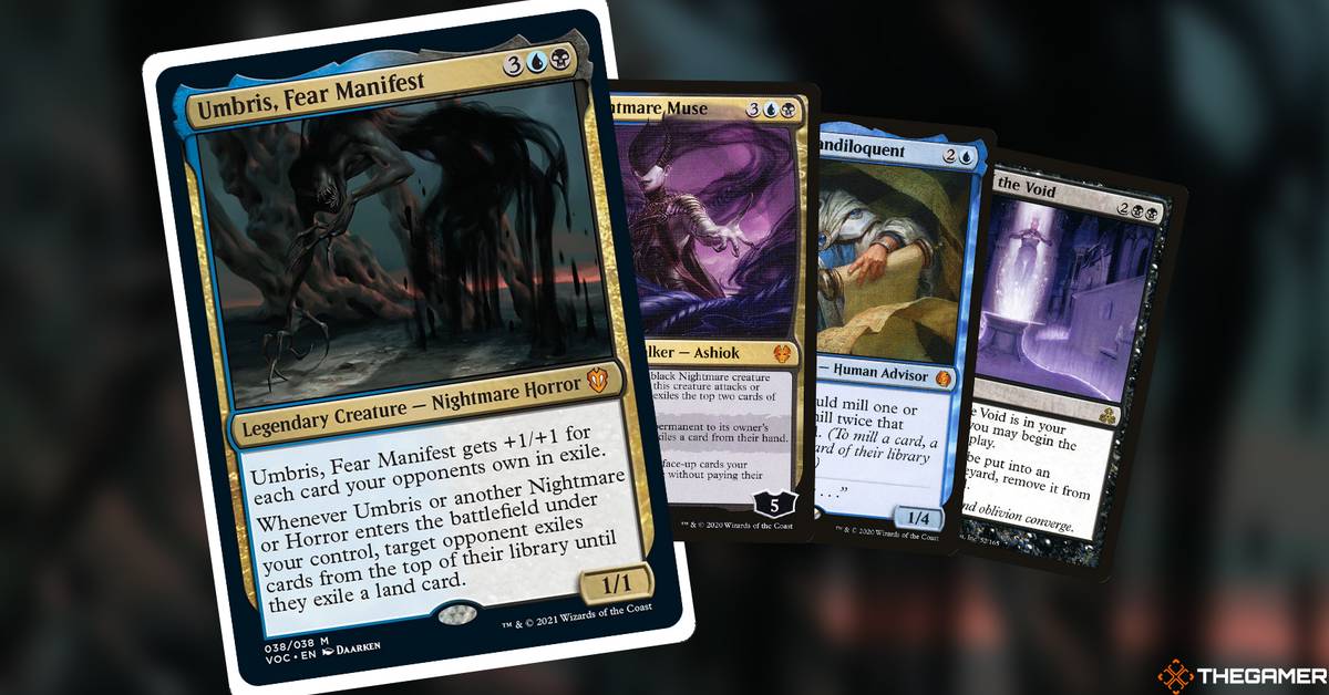 mtg umbris fear manifest commander deck Umbris, Mill Exile Nightmare Horror Tribal Magic Com CommanderComplete Whenever Umbris or another Nightmare or Horror enters the battlefield under your control Magic The Gathering: Umbris, Fear