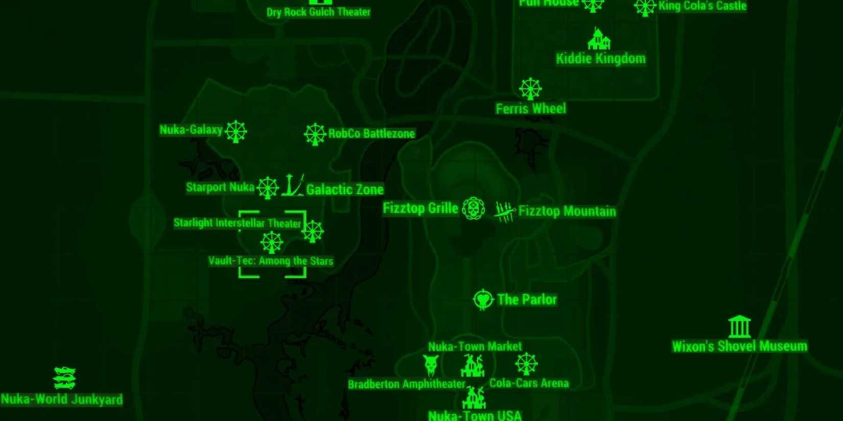 The Vault-tech Among The Stars Location On The Map in Fallout 4.