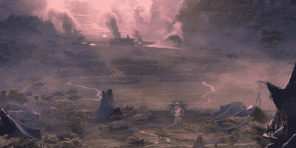 League Of Legends Ionia Invasion Noxus Battlefield Smoke Landscape Attack War