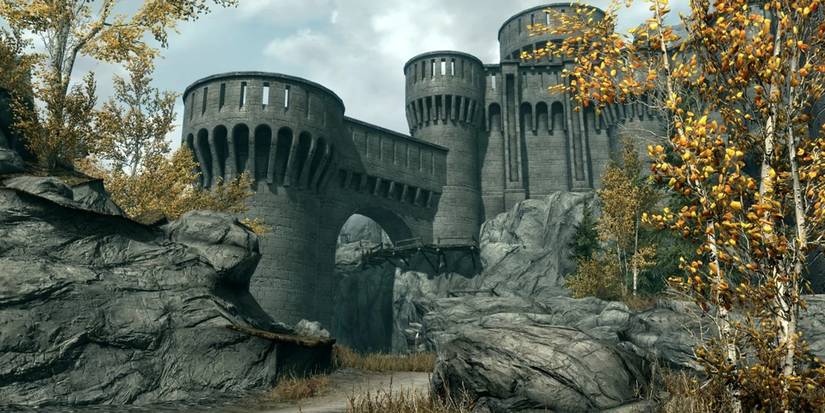 exterior of fort dawnguard in Skyrim