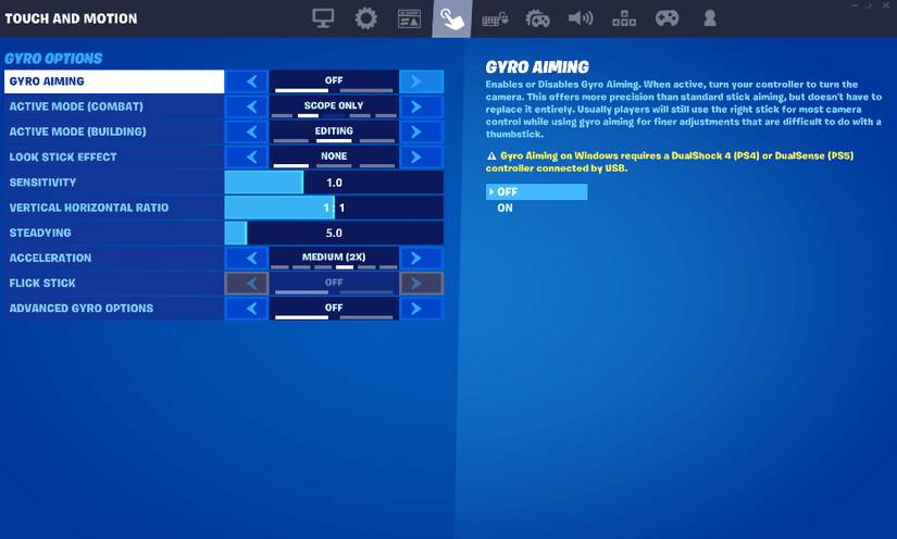 What Are Gyro Controls In Fortnite?