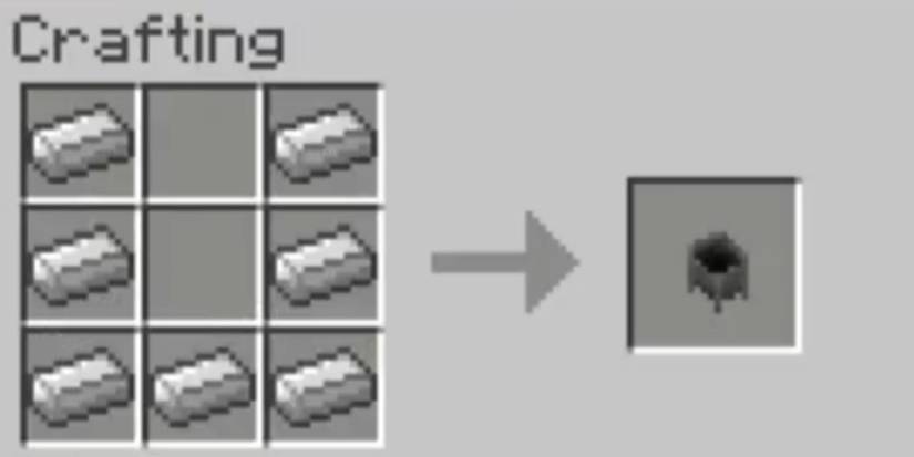 Minecraft Cauldron Crafting Recipe Inside Crafting Recipe