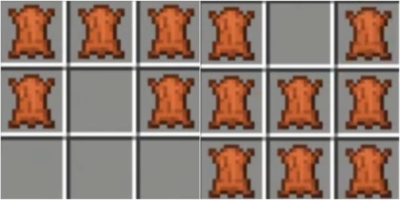 Minecraft Leather Torso And Helmet Crafting Recipes