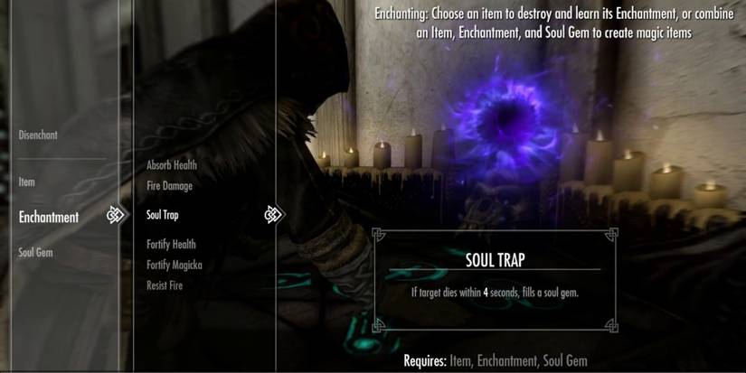 soul trap spell information screen