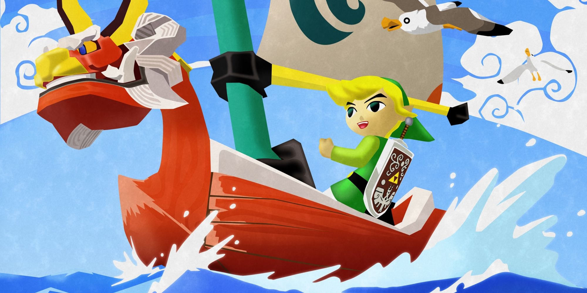 Link and King of the Red Lions from The Wind Waker.