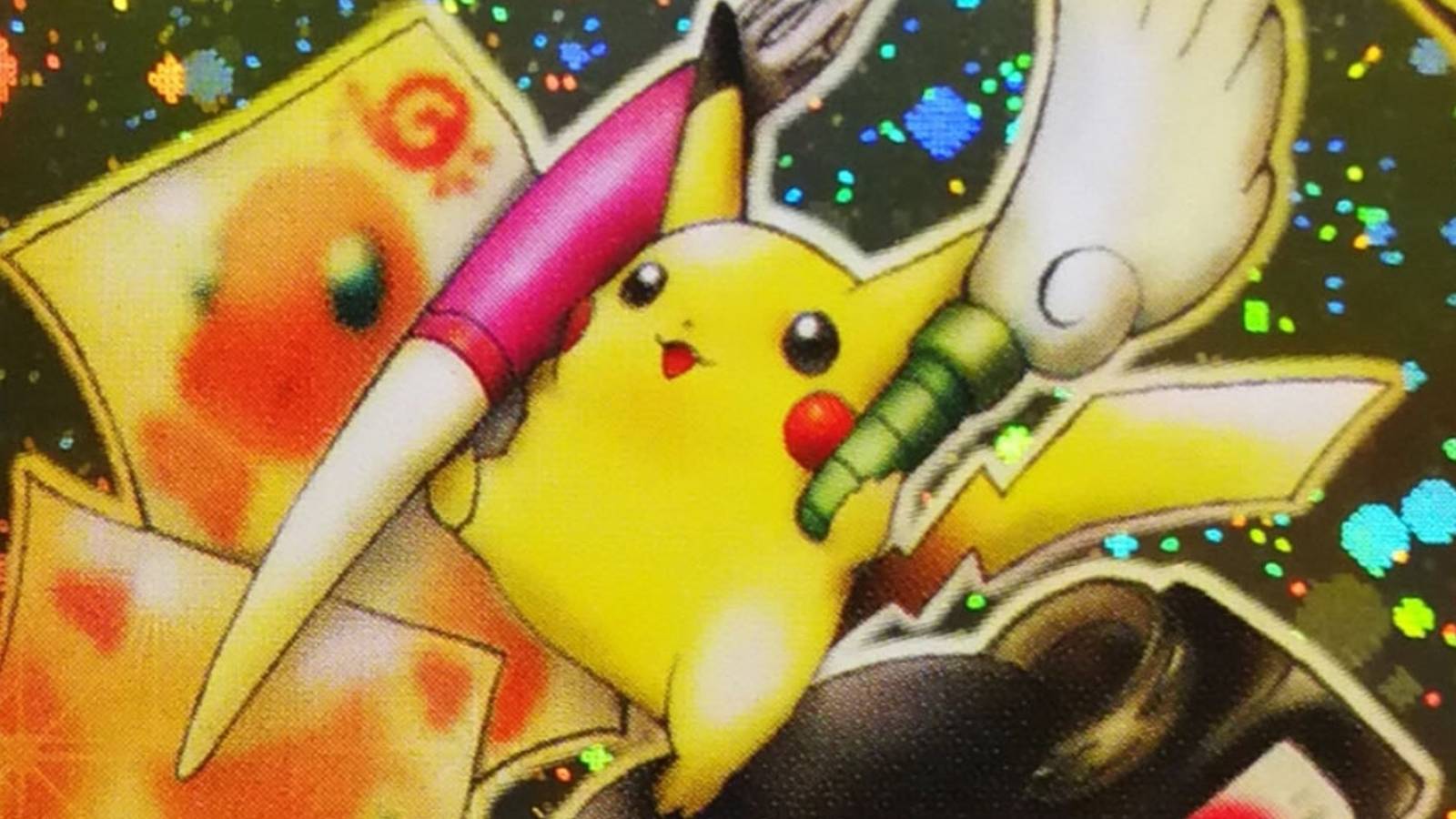 pokemon rare illustrator card Pikachu Illustrator Pokemon Card Credit Card Credit Card Skin – Anime Town  Creations main image 0
