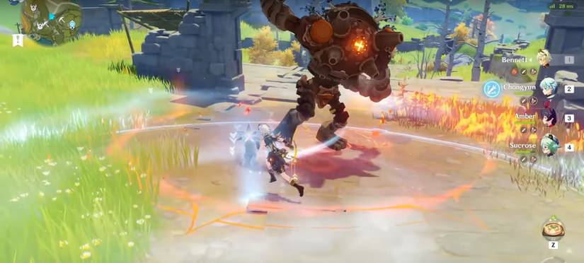 Bennett against a Ruin Guard