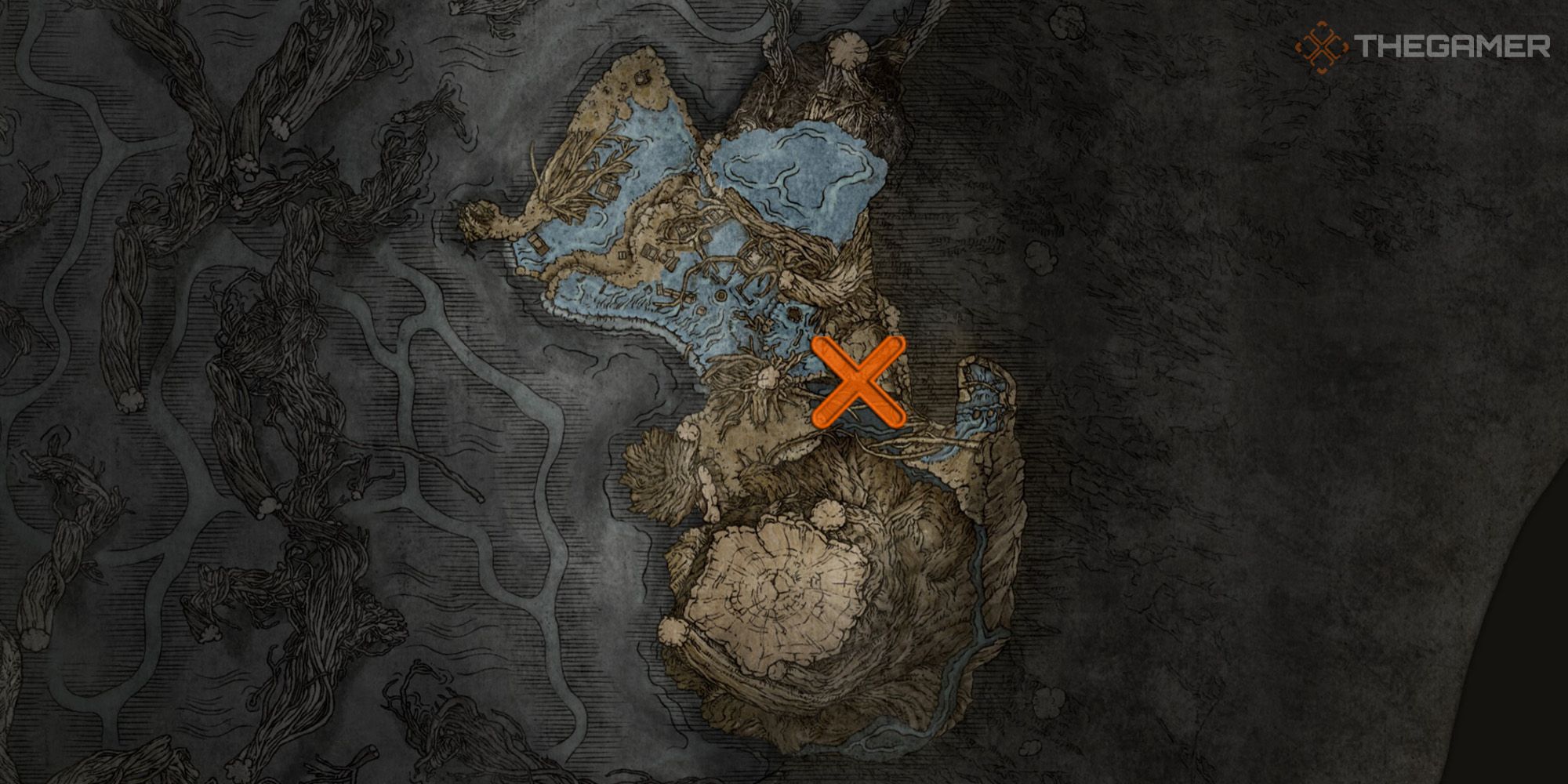 Map showing the location of the Elden Stars Incantation in Elden Ring