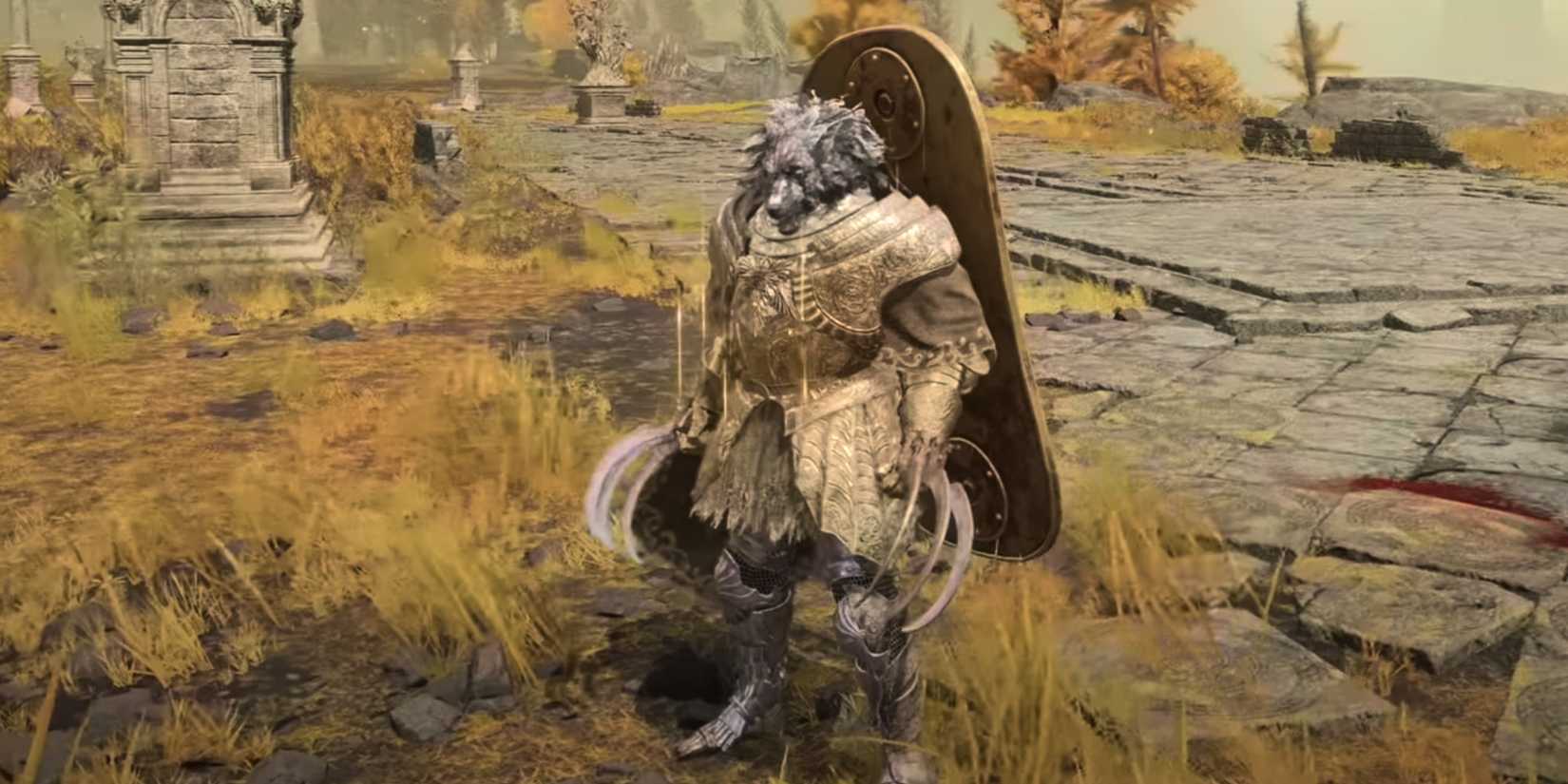 Tarnished wields a bloodhound claw in Elden Ring.